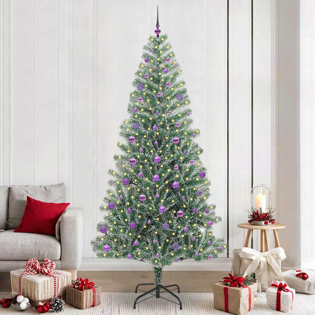 Arbre de Noël artificiel floconné de neige avec lumière LED - XIOS