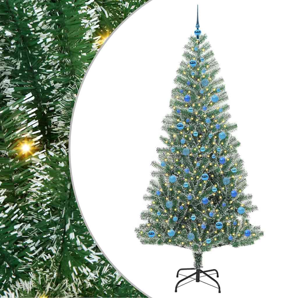 Arbre de Noël artificiel floconné de neige avec lumière LED - XIOS