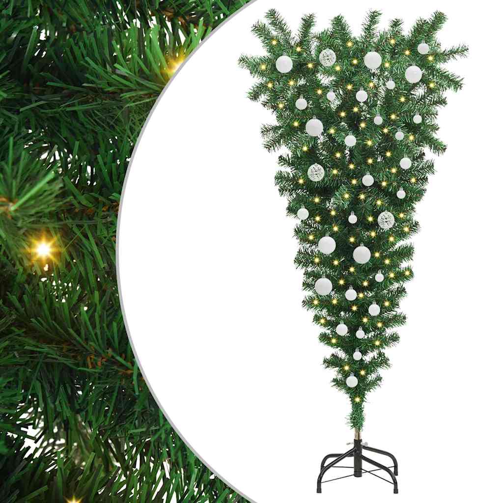 Arbre de Noël artificiel pré-éclairé à l'envers avec jeux de boules - XIOS