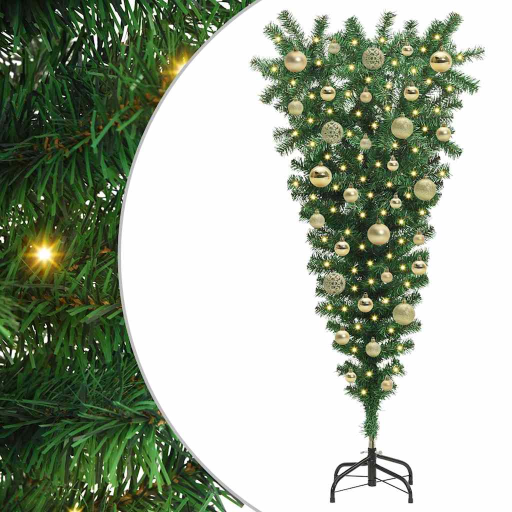 Sapins de Noël artificiels pré-éclairés à l'envers avec ensemble de boules - XIOS