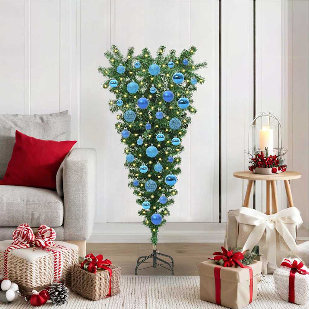 Arbre de Noël artificiel pré-éclairé à l'envers avec ensemble de boules - XIOS