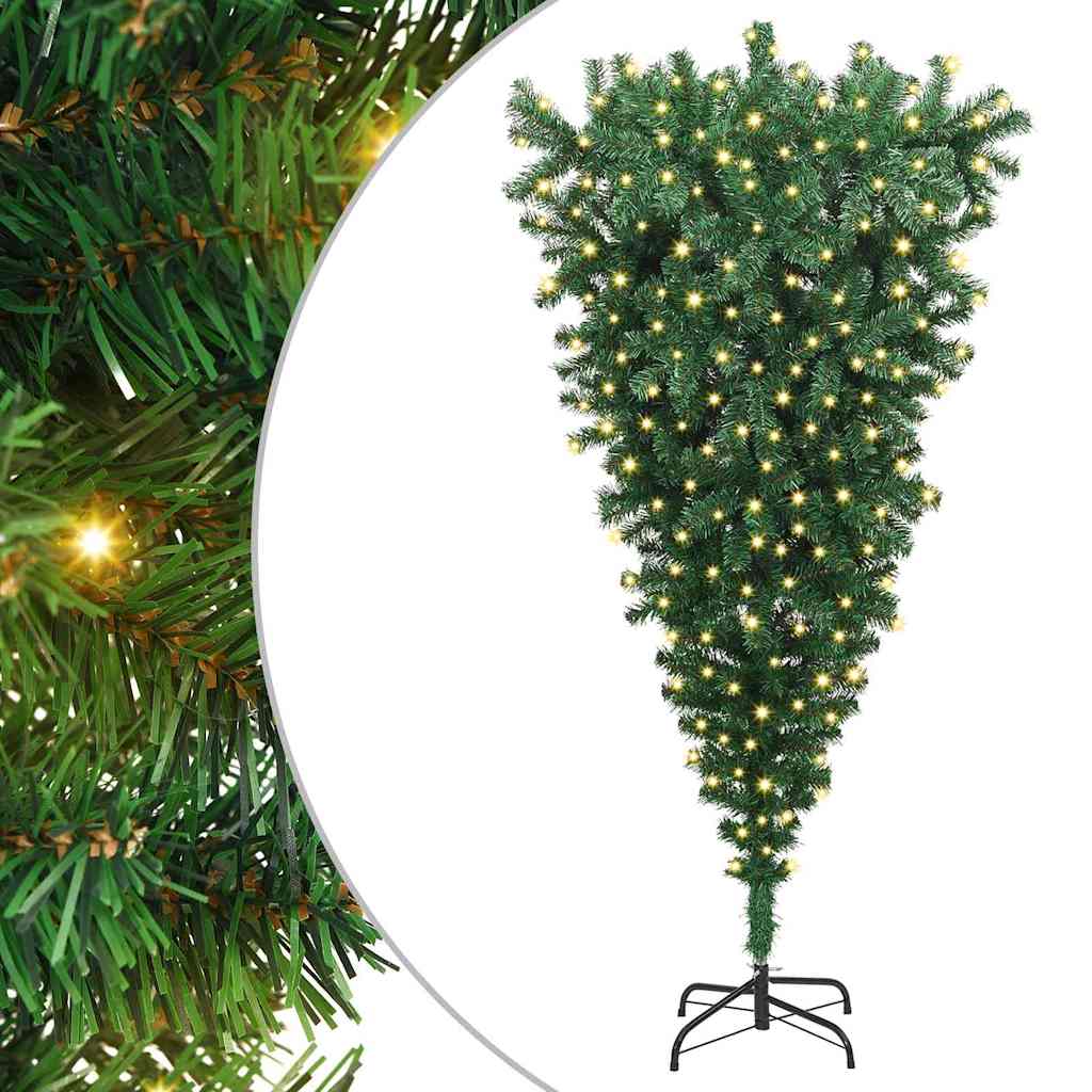 Sapin de Noël artificiel pré-éclairé à l'envers Vert 180 cm PVC - XIOS