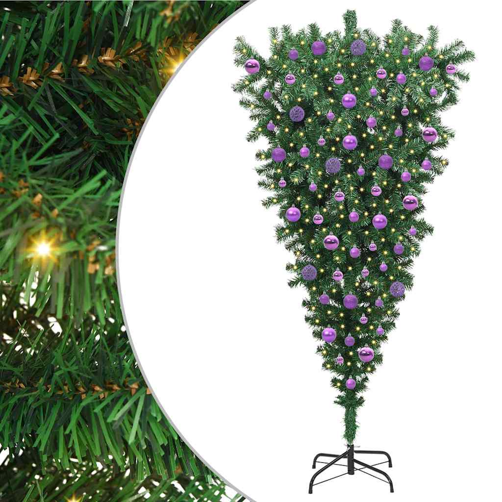 Sapin de Noël artificiel pré-éclairé à l'envers avec ensemble de boules - XIOS