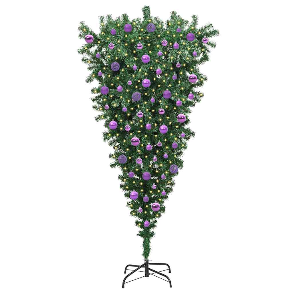 Sapin de Noël artificiel pré-éclairé à l'envers avec ensemble de boules - XIOS