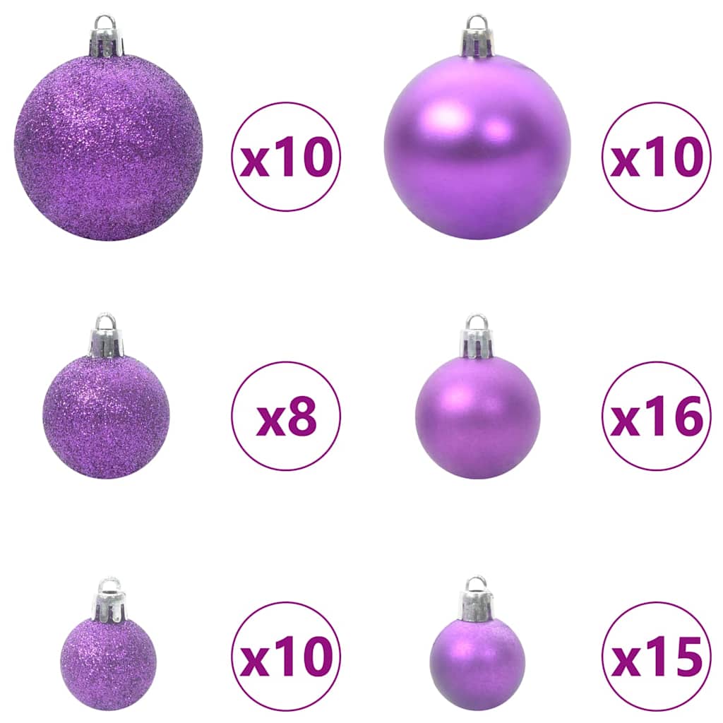 Sapin de Noël artificiel pré-éclairé à l'envers avec ensemble de boules - XIOS