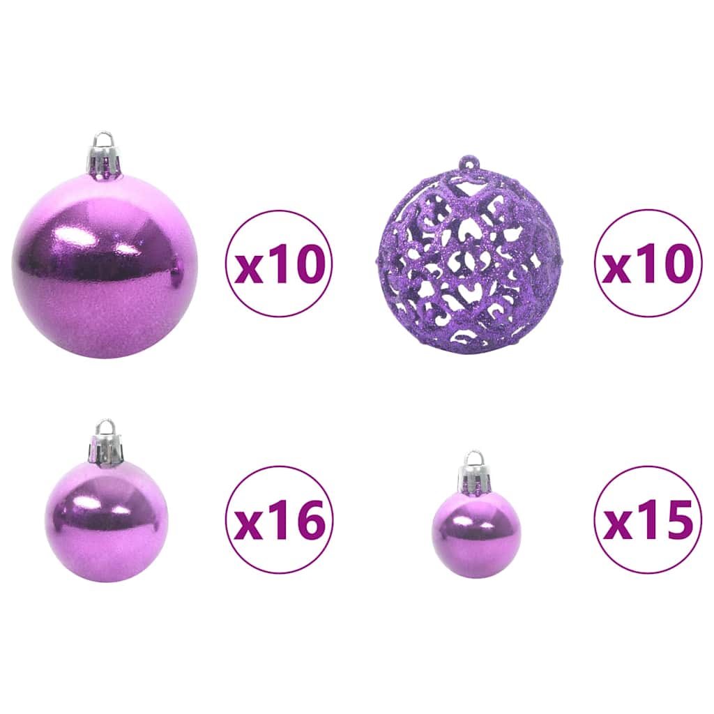 Sapin de Noël artificiel pré-éclairé à l'envers avec ensemble de boules - XIOS