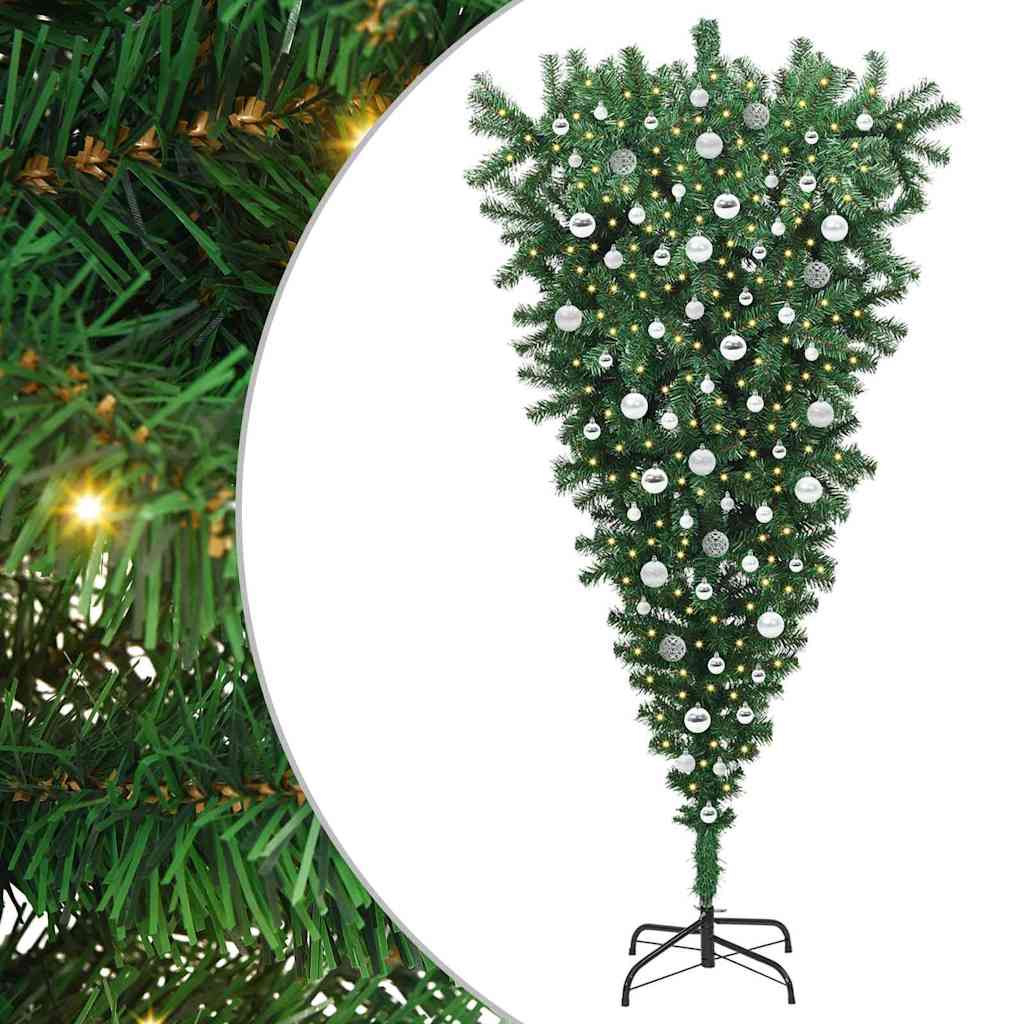 Sapin de Noël artificiel pré-éclairé à l'envers avec ensemble de boules - XIOS