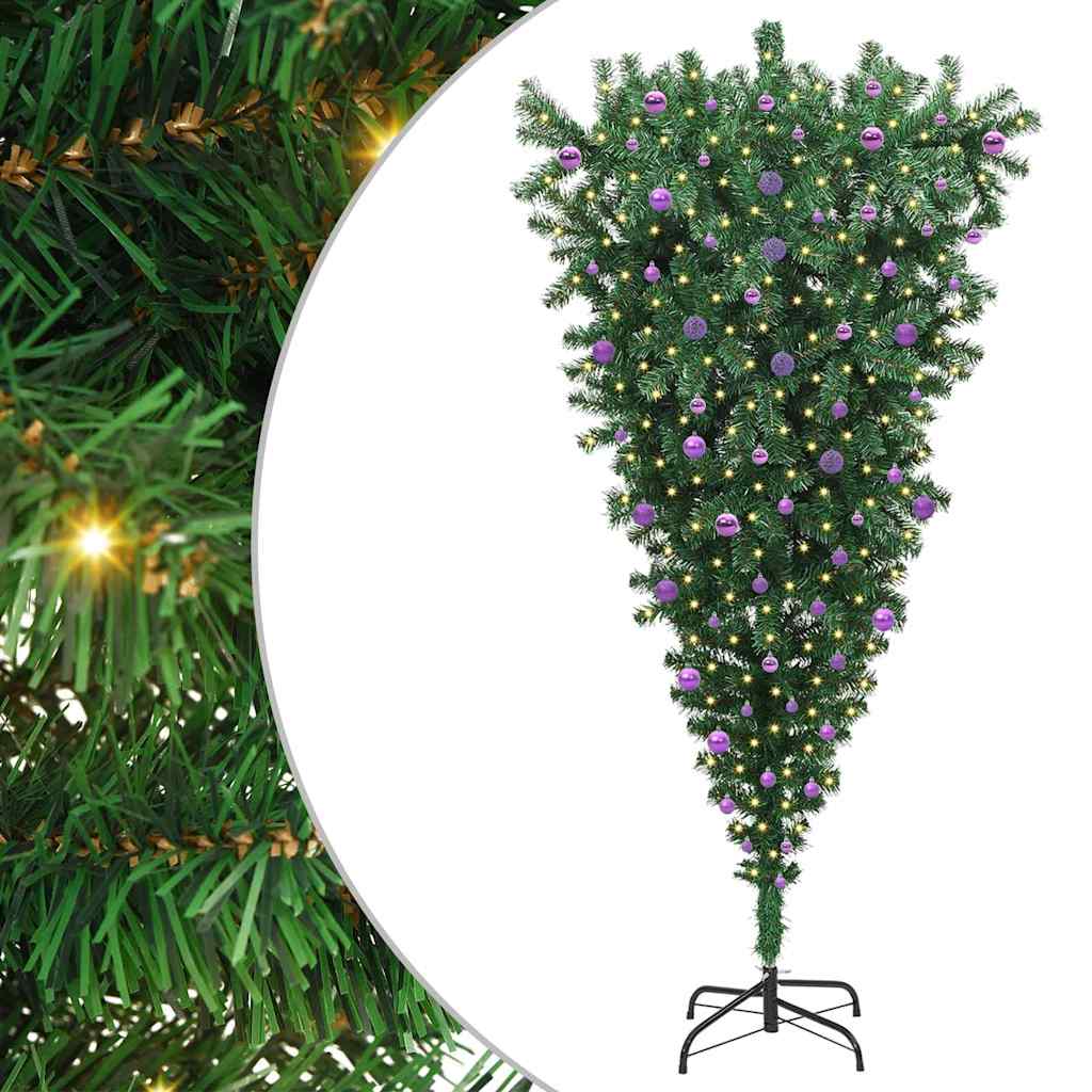 Arbre de Noël artificiel pré-éclairé à l'envers avec ensemble de boules - XIOS