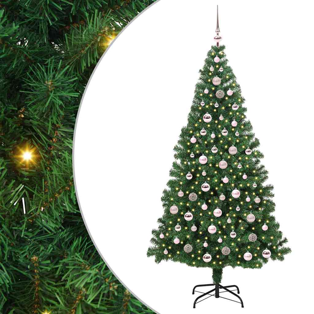 Sapin de Noël artificiel Vert 210 cm PVC, Acier et Plastique - XIOS