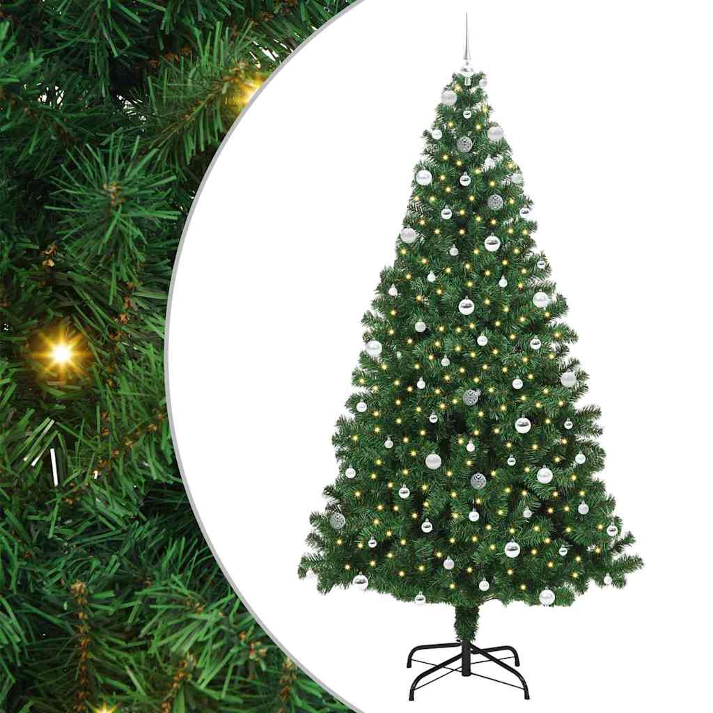 Sapin de Noël artificiel Vert 240 cm PVC, Acier et Plastique - XIOS
