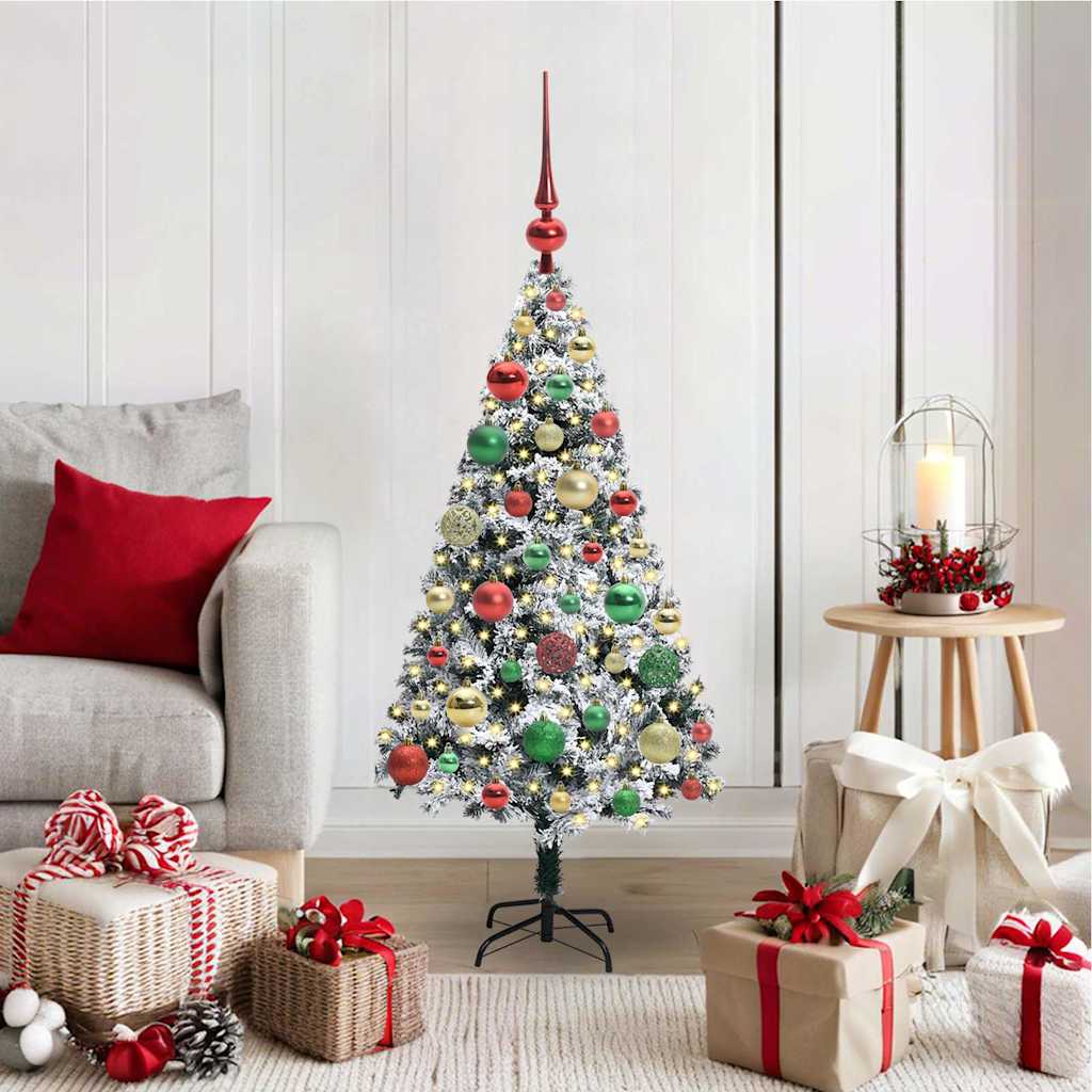 Sapin de Noël artificiel Blanc 120 cm PVC, Acier et Plastique - XIOS