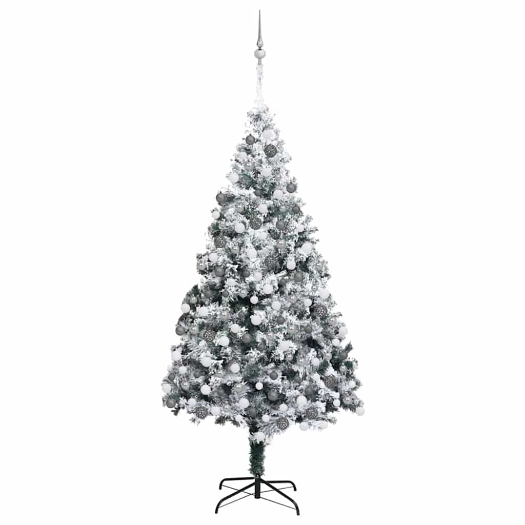 Sapin de Noël artificiel Blanc 180 cm PVC, Acier et Plastique - XIOS