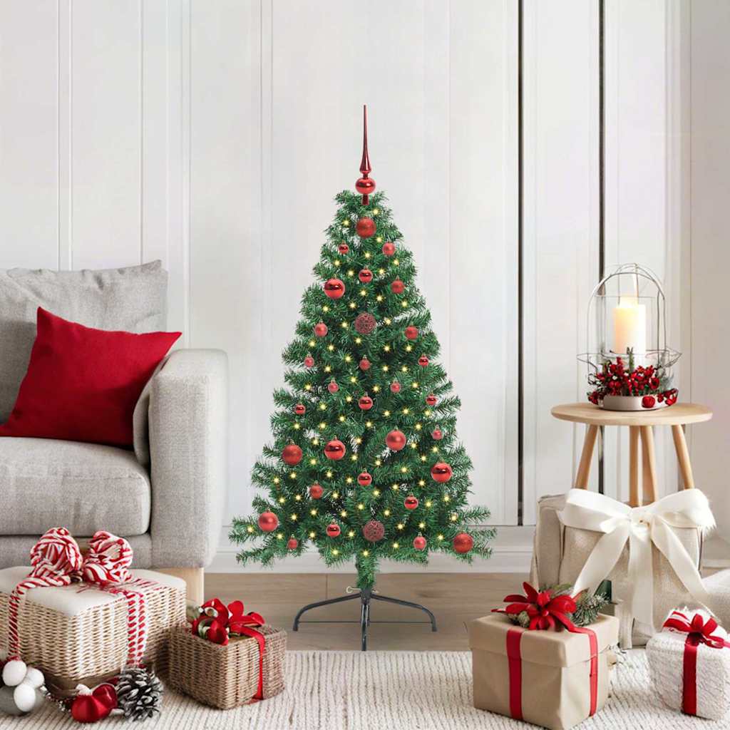 Sapin de Noël artificiel pré-éclairé Vert 120 cm PVC - XIOS