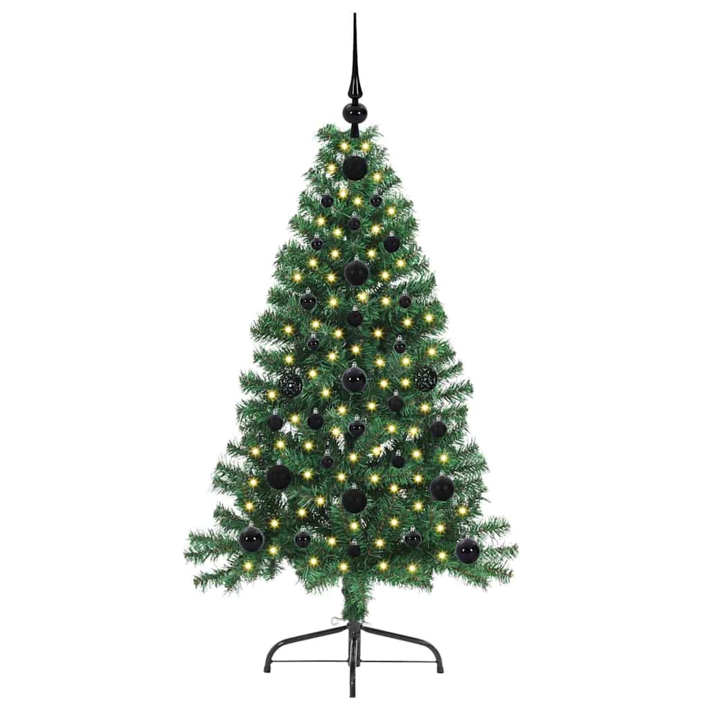Sapin de Noël artificiel pré-éclairé Vert 120 cm PVC - XIOS