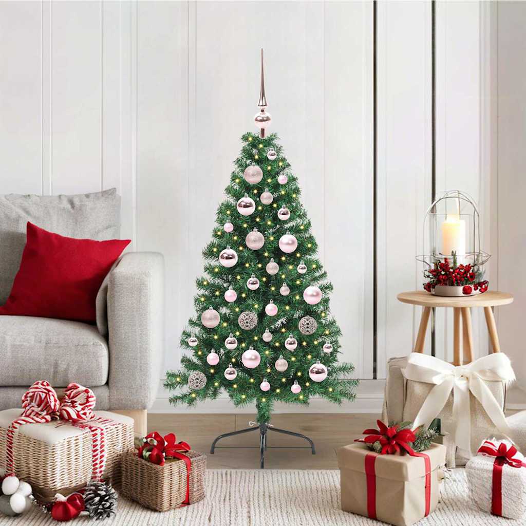 Sapin de Noël artificiel pré-éclairé Vert 120 cm PVC - XIOS