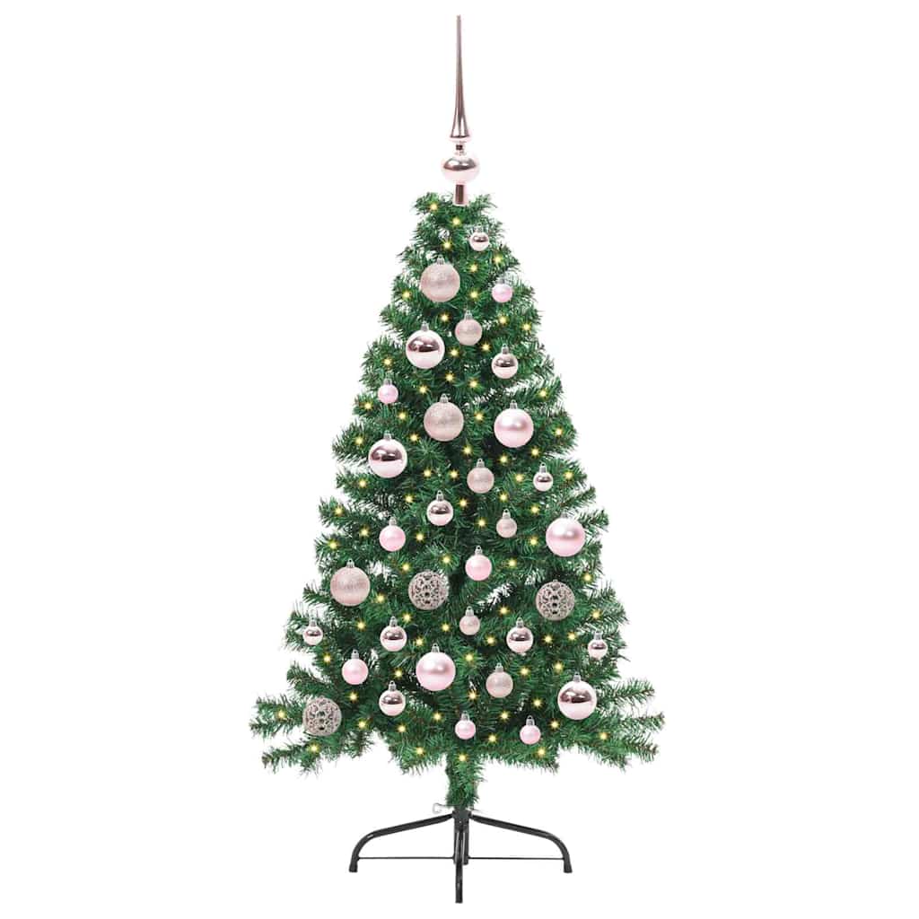 Sapin de Noël artificiel pré-éclairé Vert 120 cm PVC - XIOS