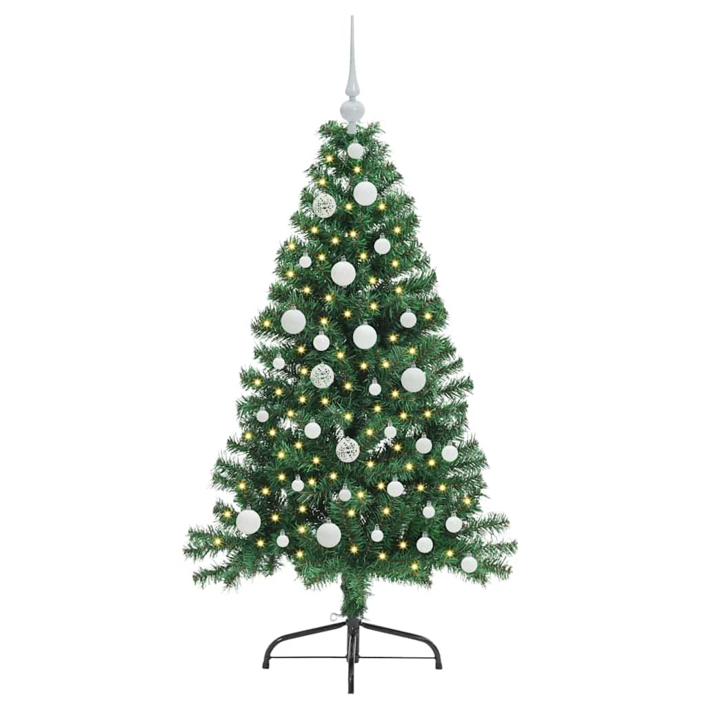 Sapin de Noël artificiel pré-éclairé Vert 120 cm PVC - XIOS