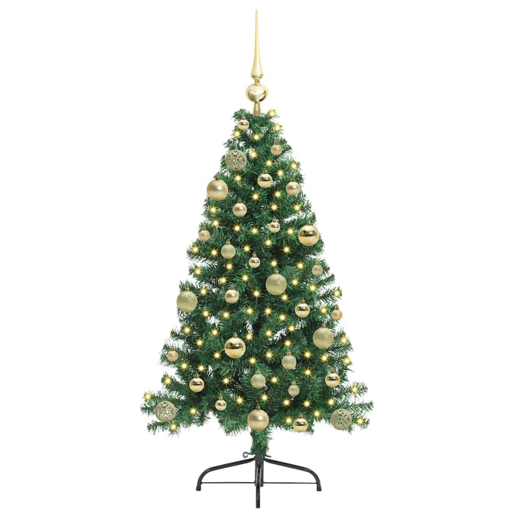 Sapin de Noël artificiel pré-éclairé Vert 120 cm PVC - XIOS