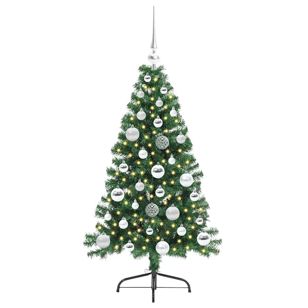 Sapin de Noël artificiel pré-éclairé Vert 120 cm PVC - XIOS