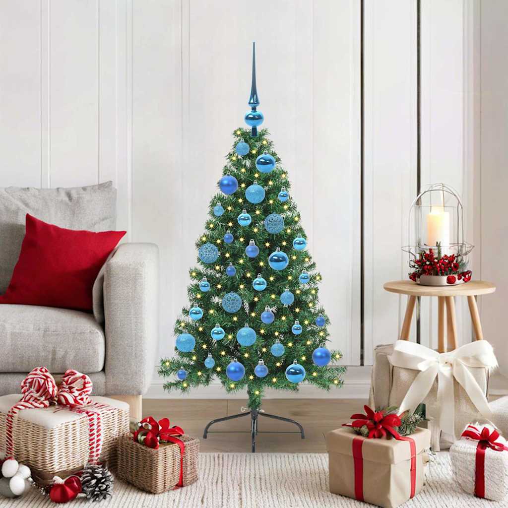 Sapin de Noël artificiel pré-éclairé Vert 120 cm PVC - XIOS