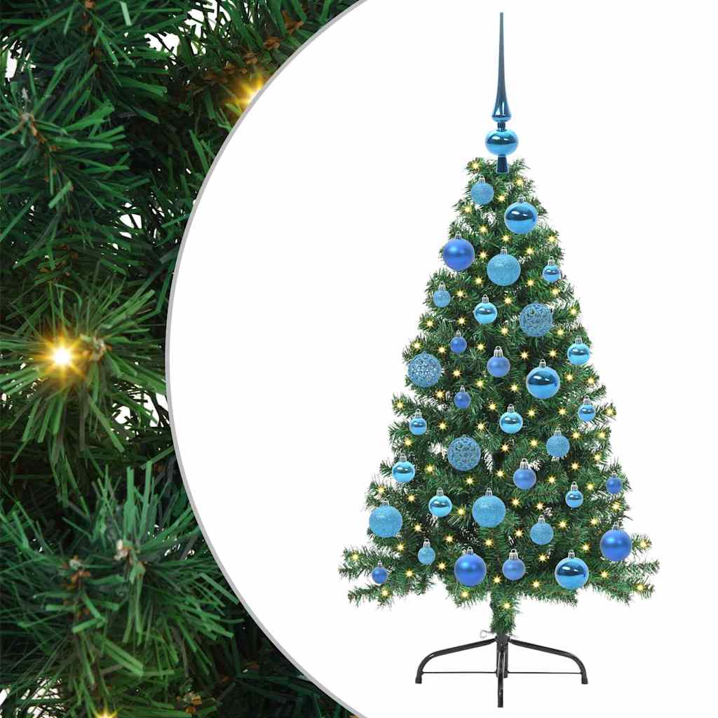 Sapin de Noël artificiel pré-éclairé Vert 120 cm PVC - XIOS