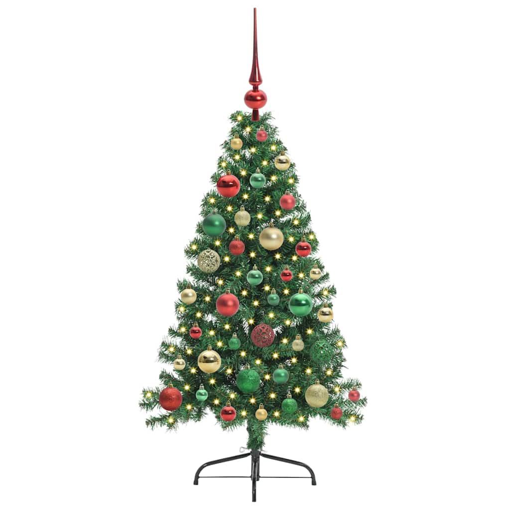 Sapin de Noël artificiel pré-éclairé Vert 120 cm PVC - XIOS