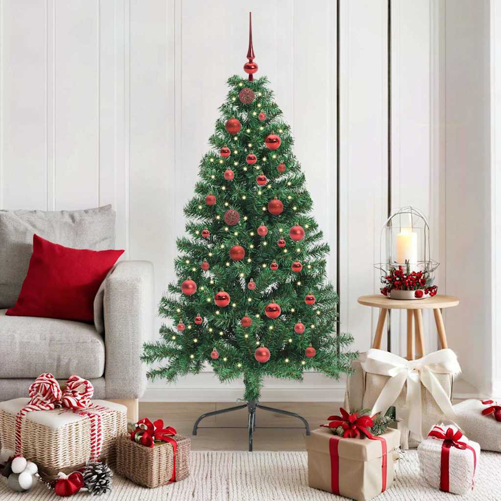 Sapin de Noël artificiel pré-éclairé Vert 150 cm PVC - XIOS
