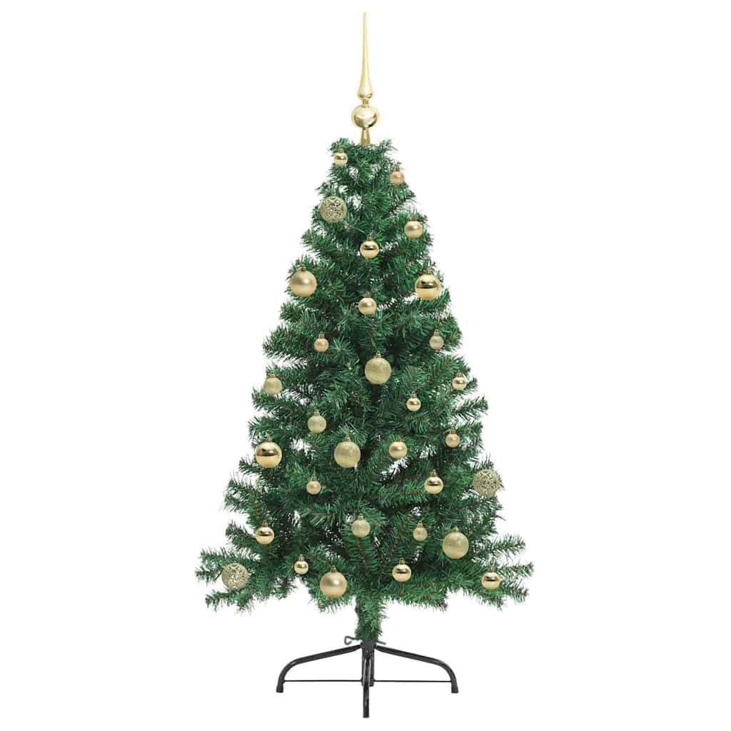 Sapin de Noël artificiel pré-éclairé Vert 150 cm PVC - XIOS