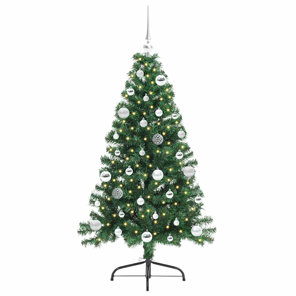 Sapin de Noël artificiel pré-éclairé Vert 150 cm PVC - XIOS