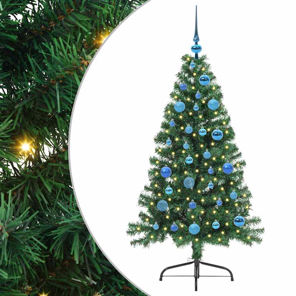Sapin de Noël artificiel pré-éclairé Vert 150 cm PVC - XIOS