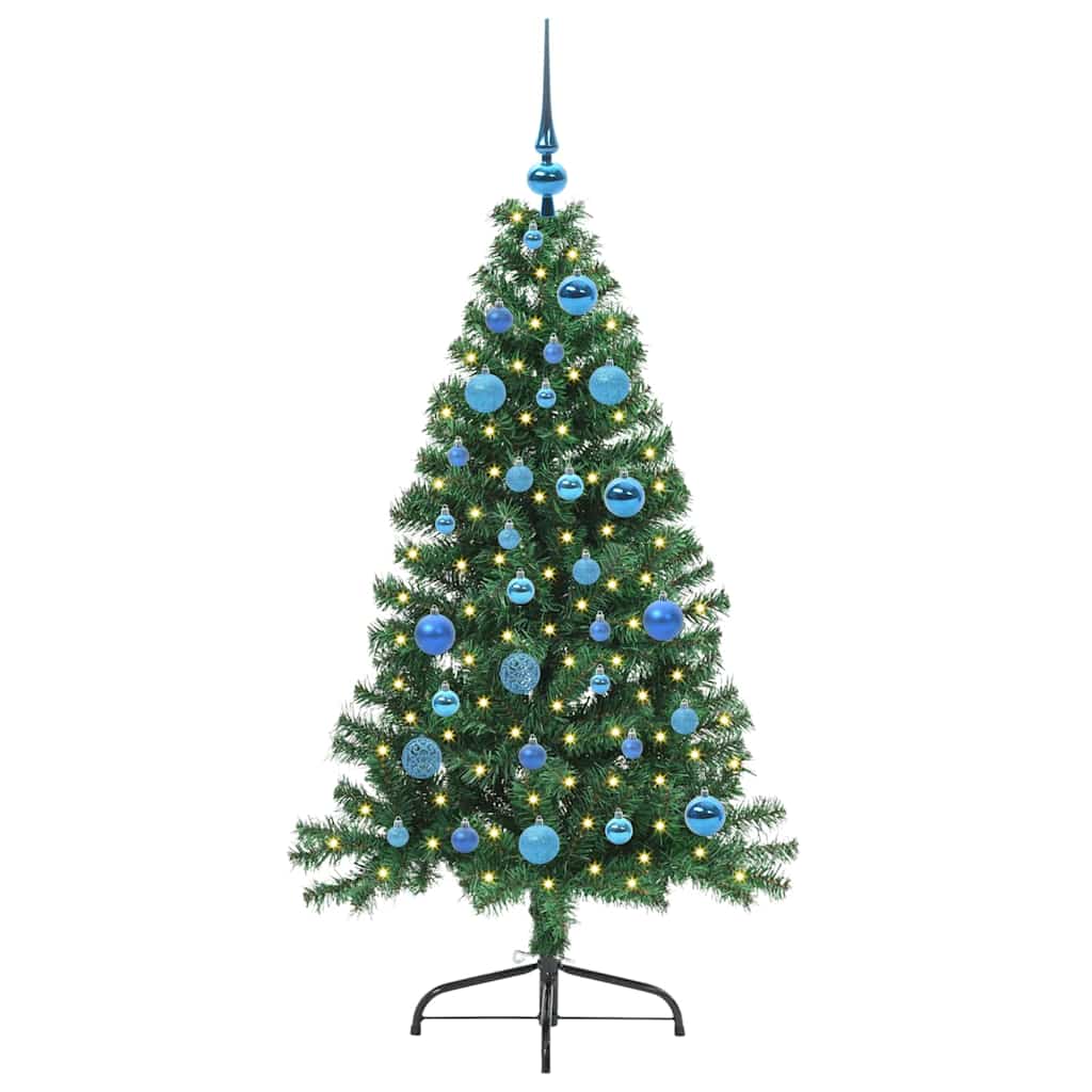 Sapin de Noël artificiel pré-éclairé Vert 150 cm PVC - XIOS