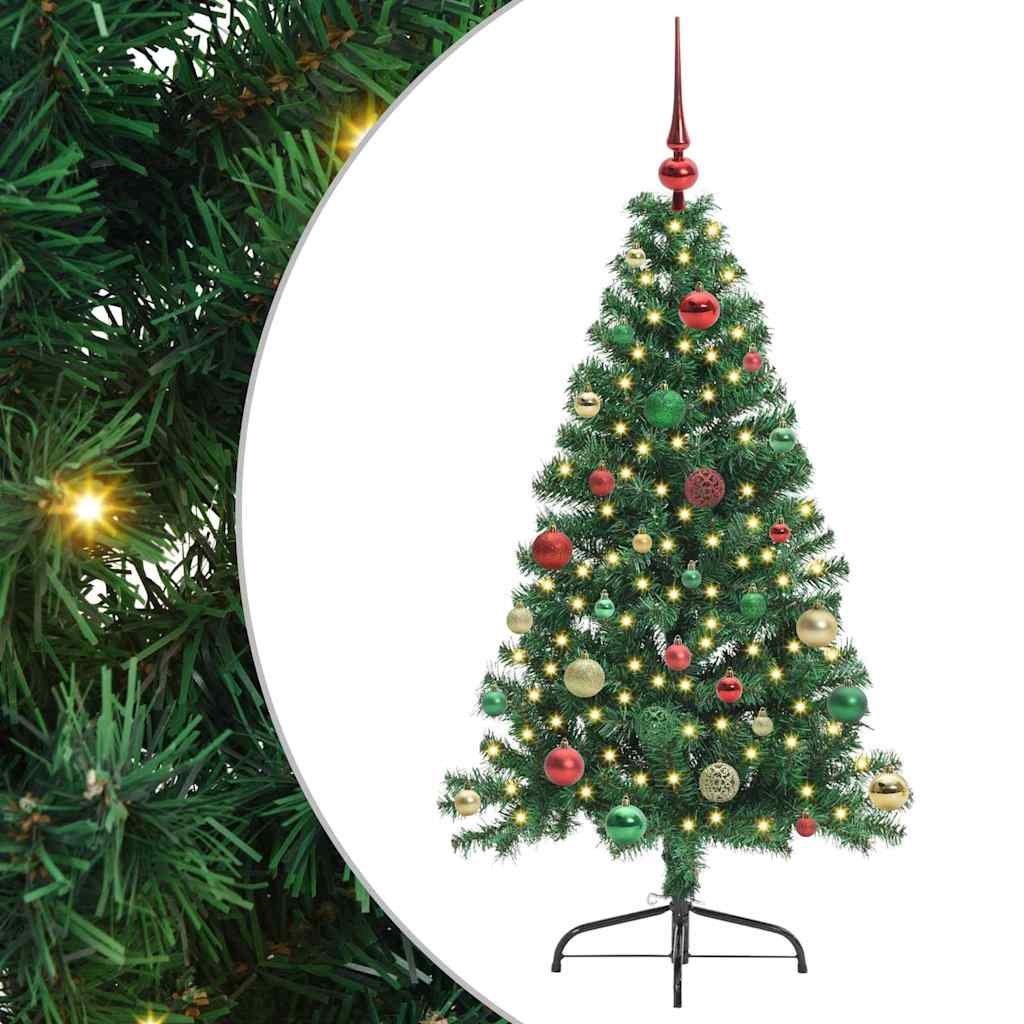 Sapin de Noël artificiel pré-éclairé Vert 150 cm PVC - XIOS