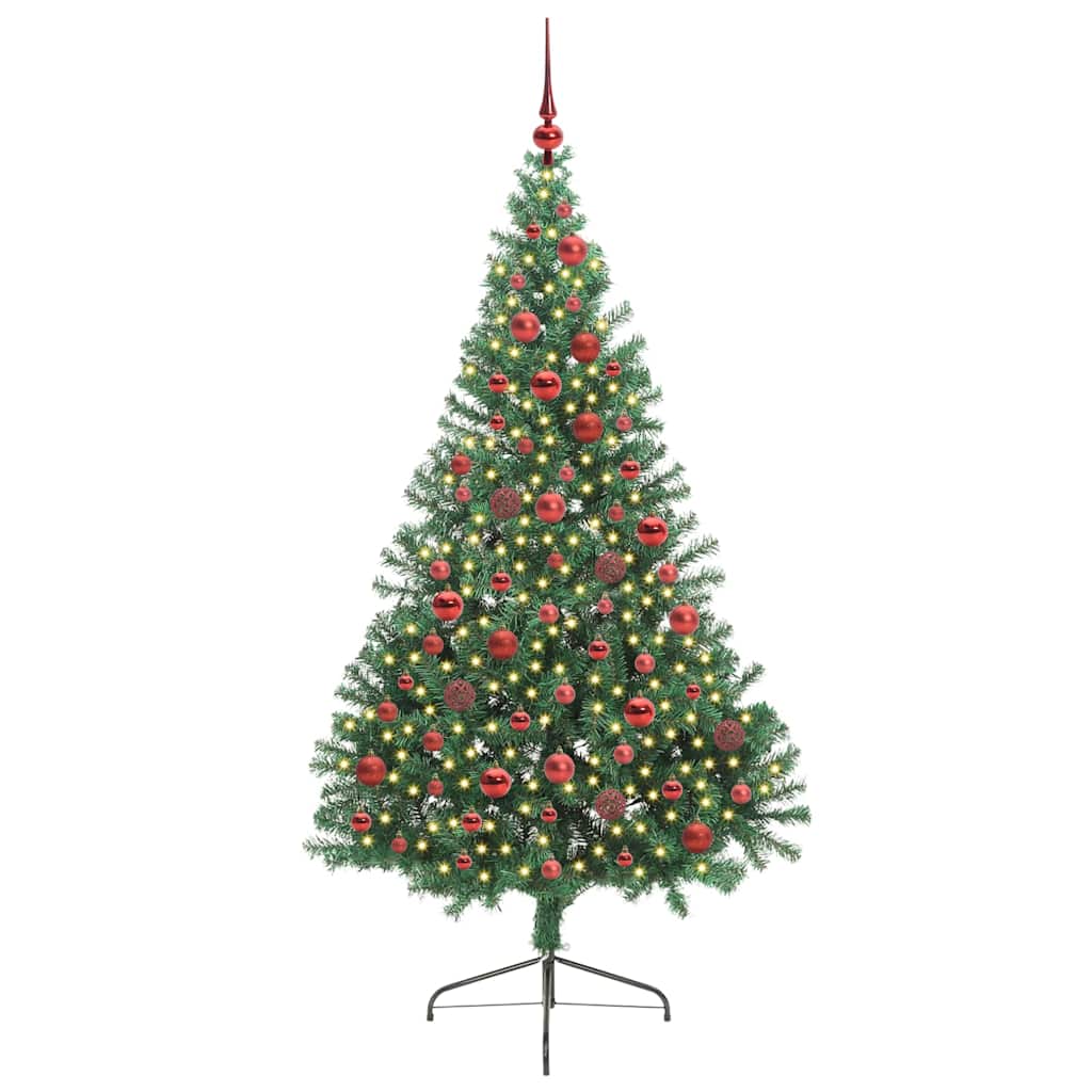 Sapin de Noël artificiel pré-éclairé Vert 180 cm PVC - XIOS