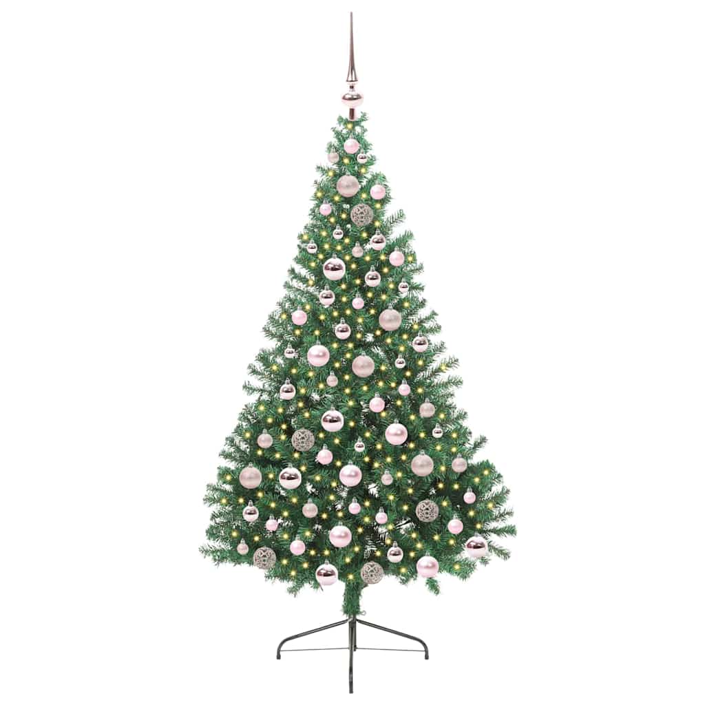 Sapin de Noël artificiel pré-éclairé Vert 180 cm PVC - XIOS