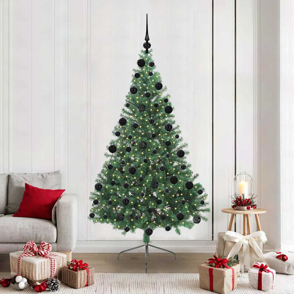 Sapin de Noël artificiel pré-éclairé Vert 210 cm PVC - XIOS