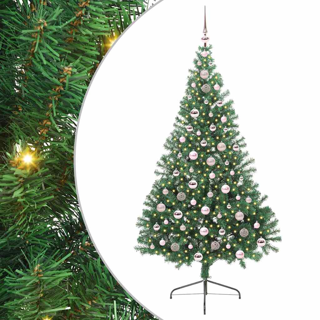 Sapin de Noël artificiel pré-éclairé Vert 210 cm PVC - XIOS