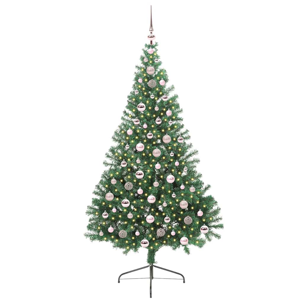 Sapin de Noël artificiel pré-éclairé Vert 210 cm PVC - XIOS