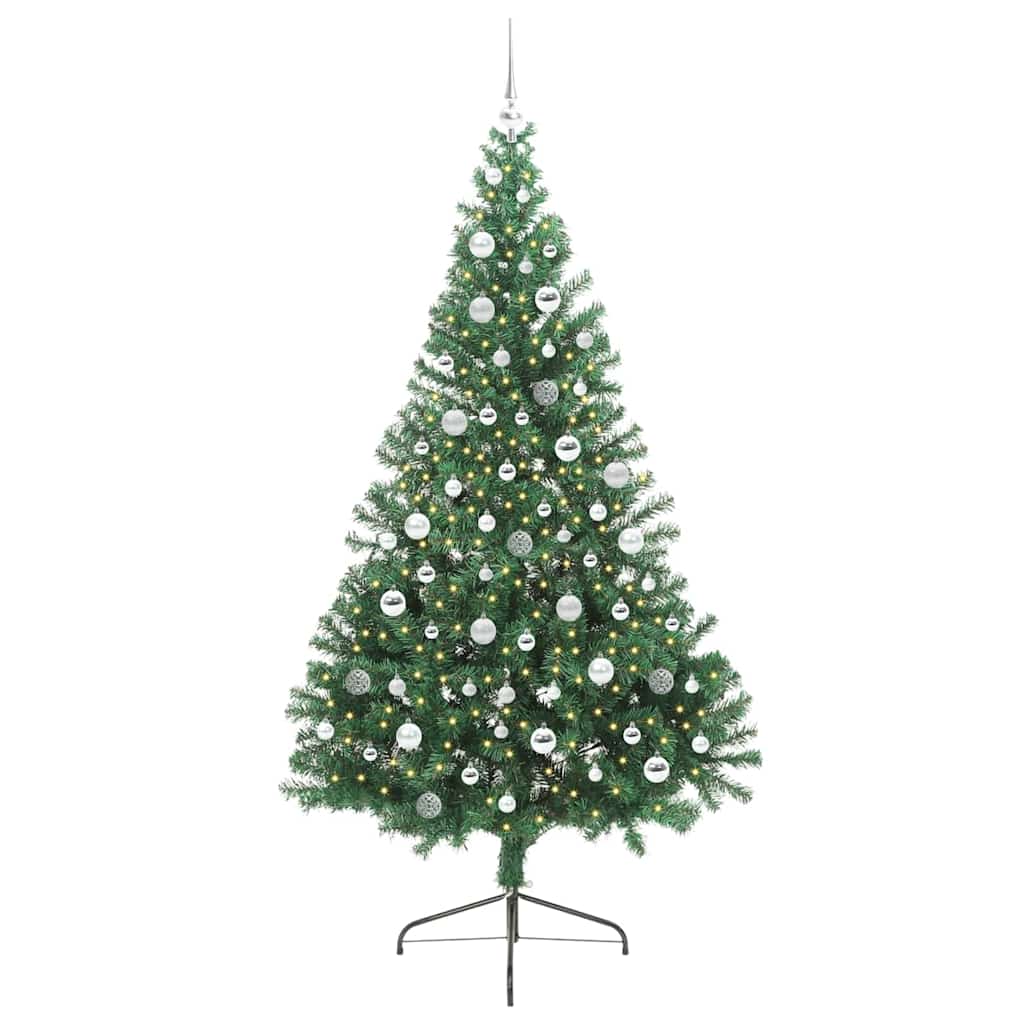 Sapin de Noël artificiel pré-éclairé Vert 210 cm PVC - XIOS