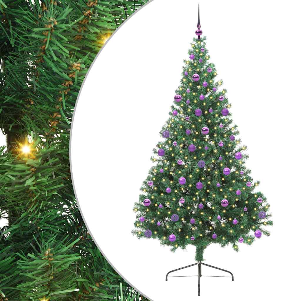 Sapin de Noël artificiel pré-éclairé Vert 210 cm PVC - XIOS