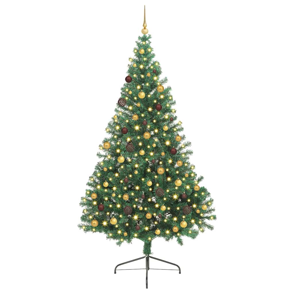 Sapin de Noël artificiel pré-éclairé Vert 240 cm PVC