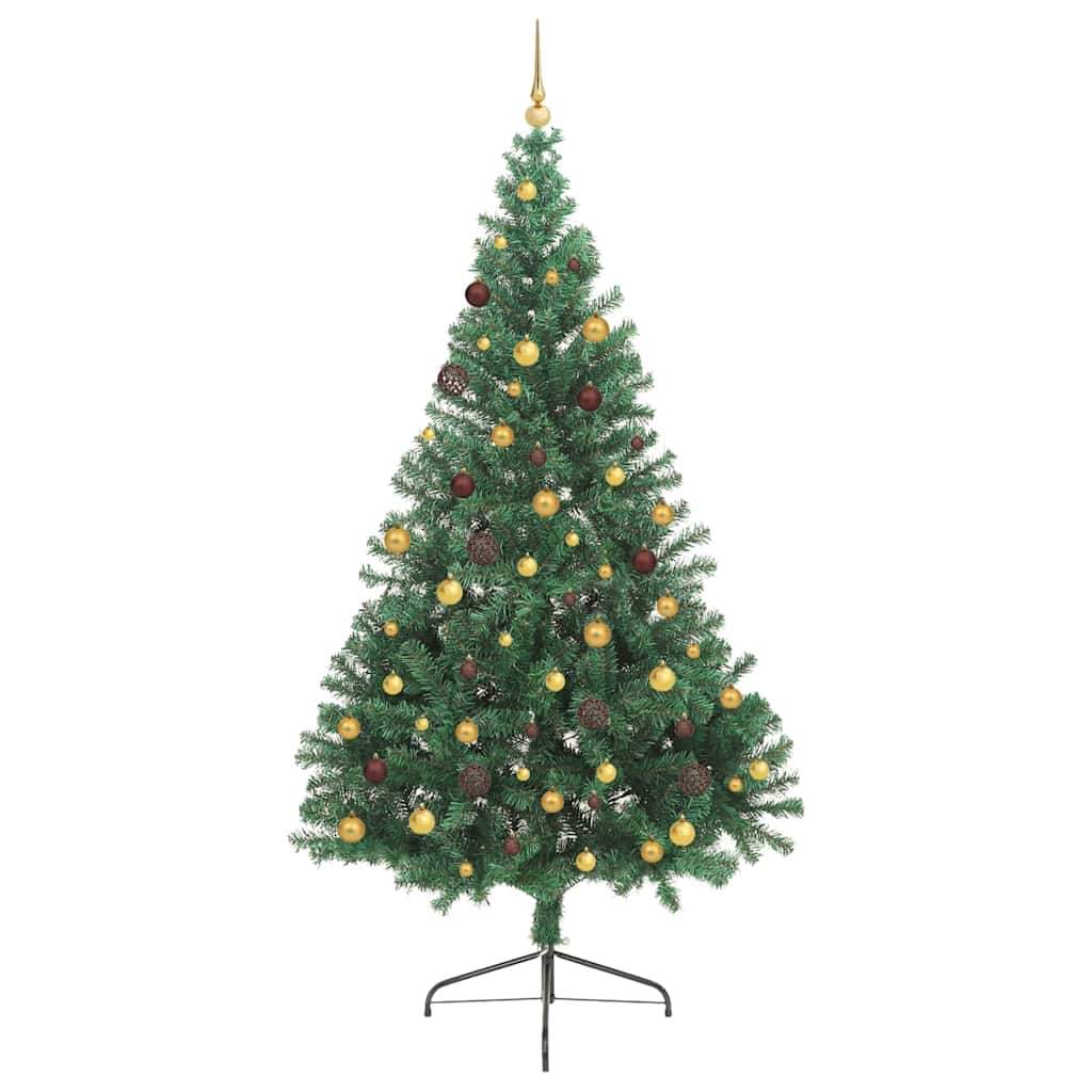 Sapin de Noël artificiel pré-éclairé Vert 240 cm PVC