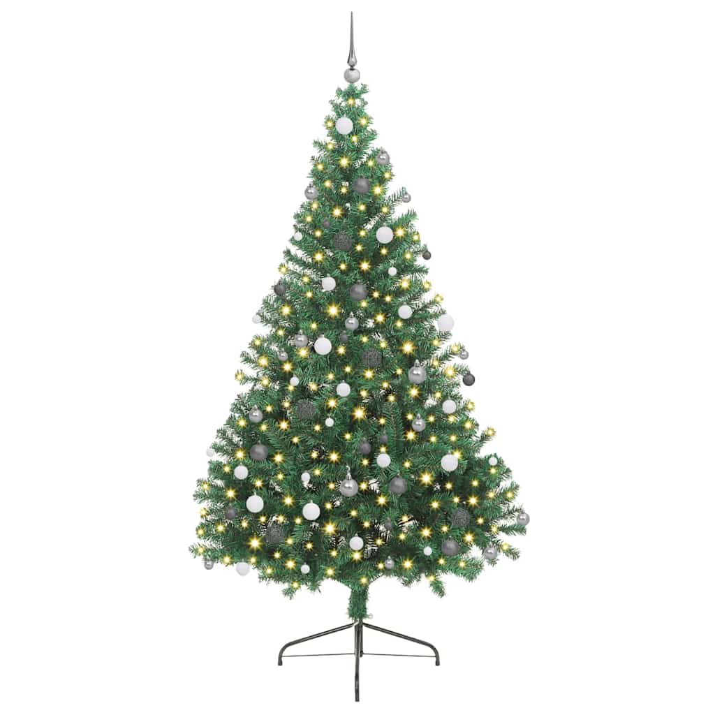 Sapin de Noël artificiel pré-éclairé Vert 240 cm PVC - XIOS