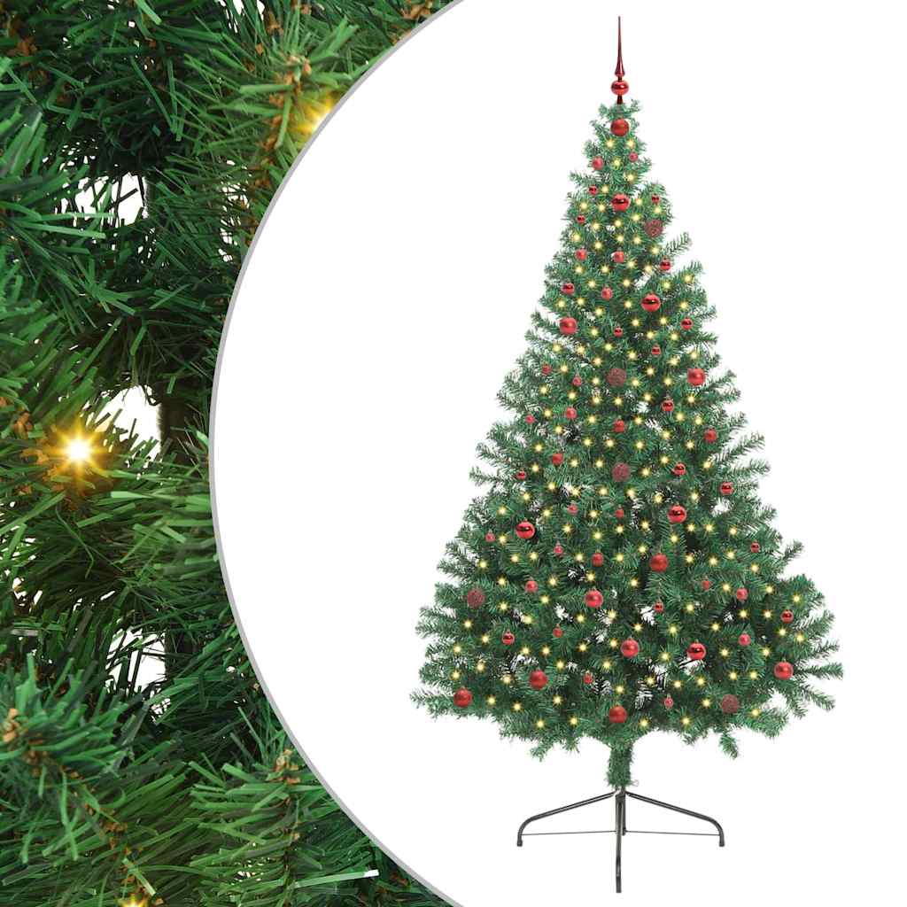 Sapin de Noël artificiel pré-éclairé Vert 240 cm PVC - XIOS
