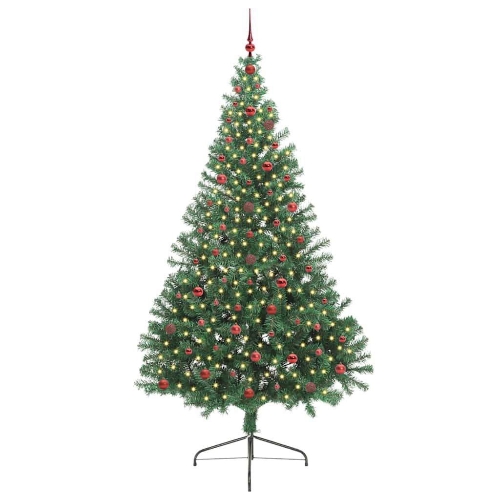 Sapin de Noël artificiel pré-éclairé Vert 240 cm PVC - XIOS