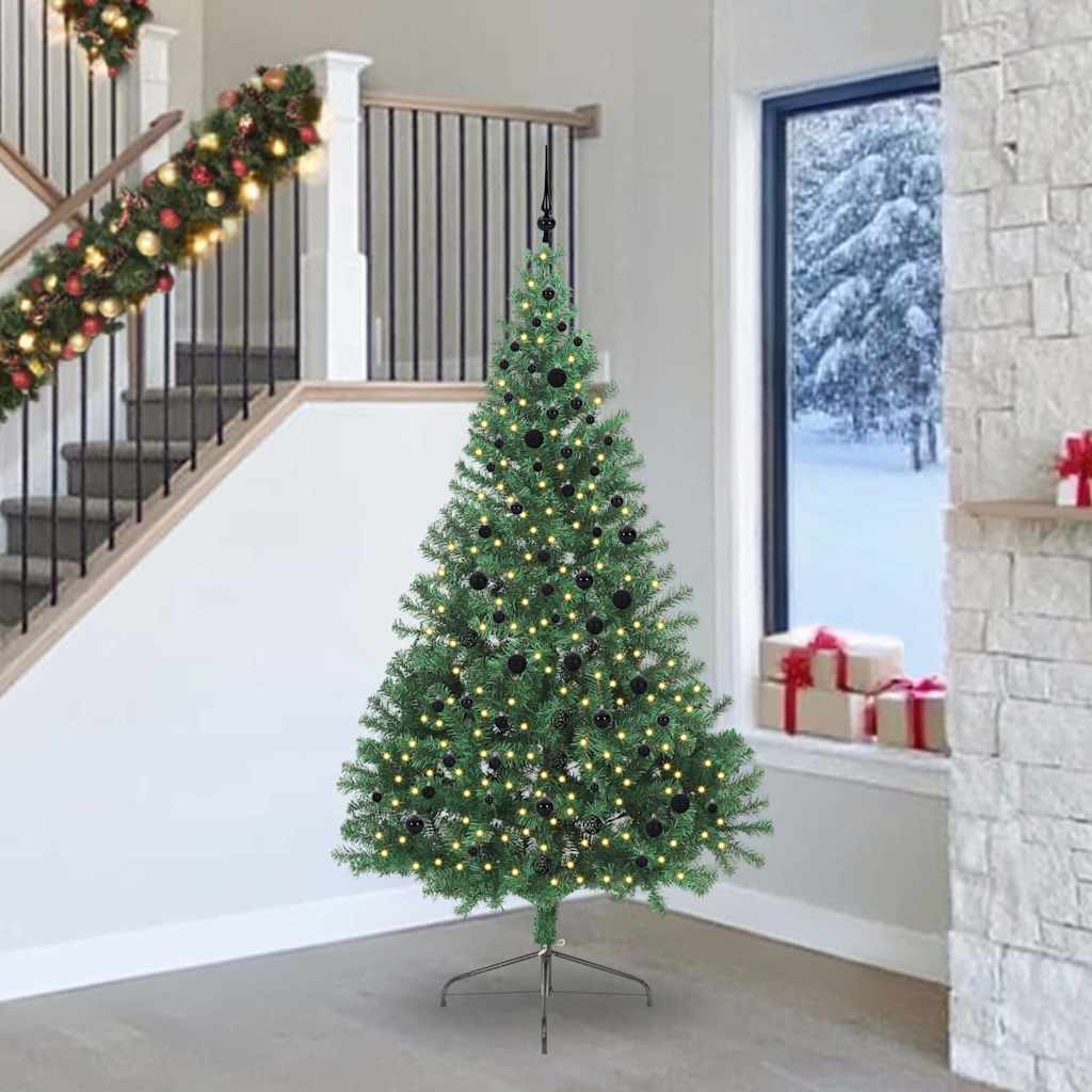 Sapin de Noël artificiel pré-éclairé Vert 240 cm PVC - XIOS