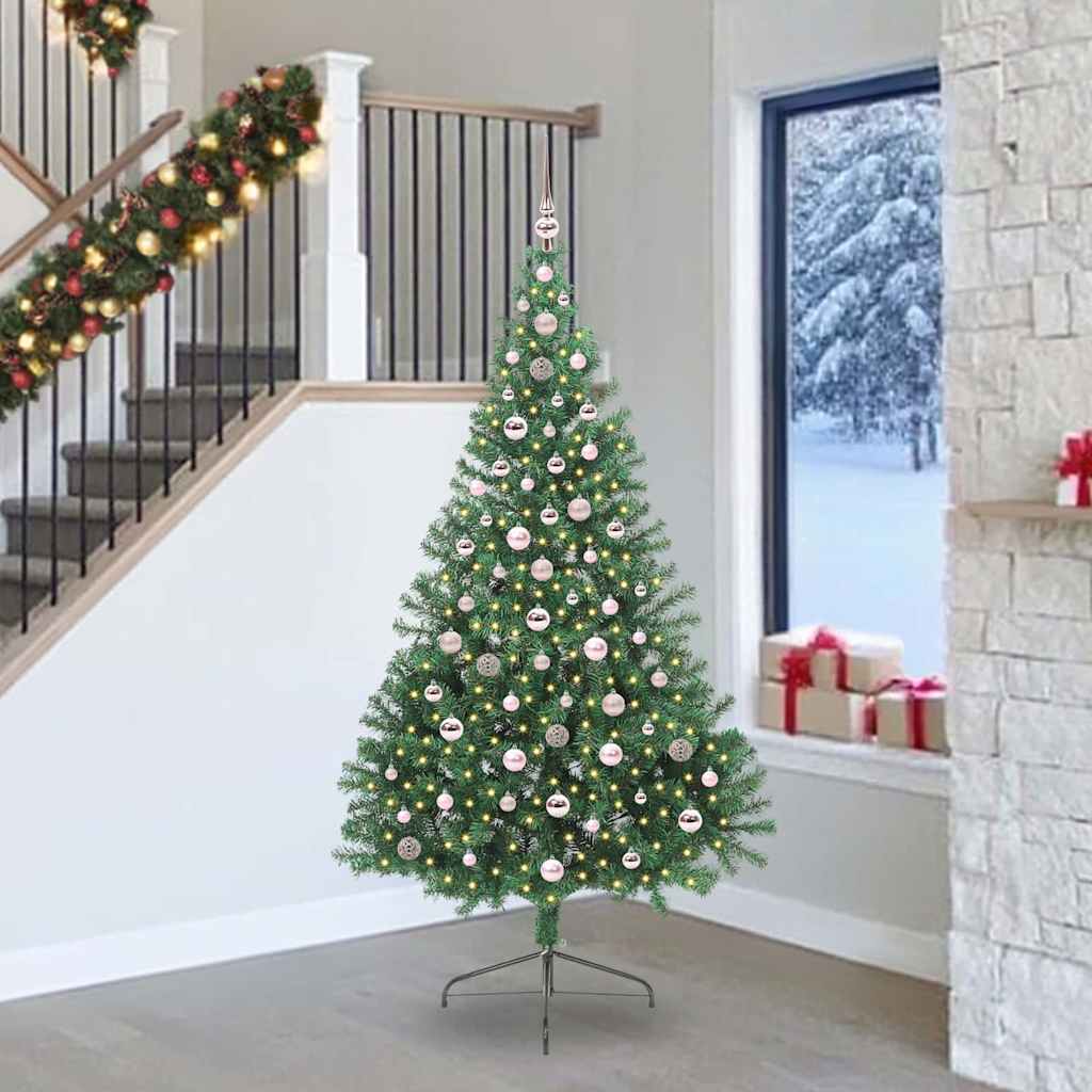 Sapin de Noël artificiel pré-éclairé Vert 240 cm PVC - XIOS
