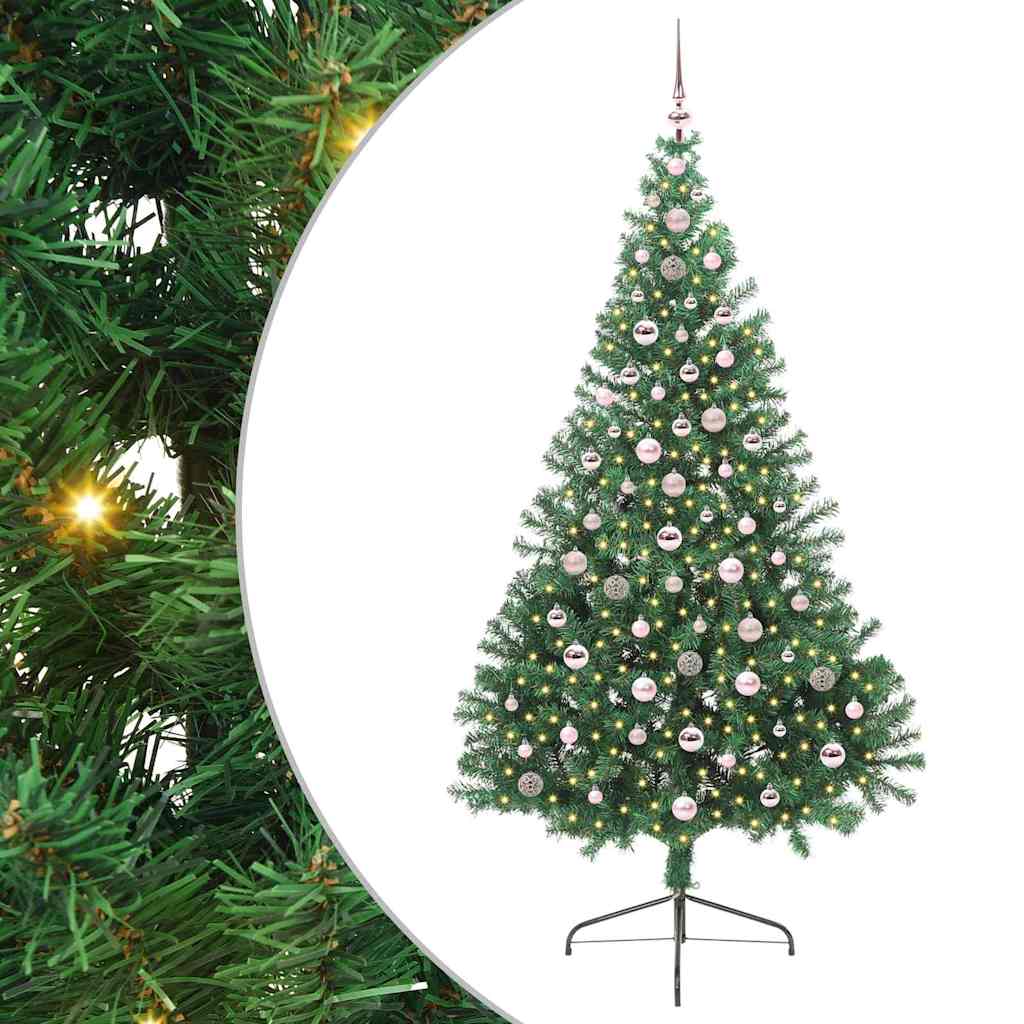 Sapin de Noël artificiel pré-éclairé Vert 240 cm PVC - XIOS