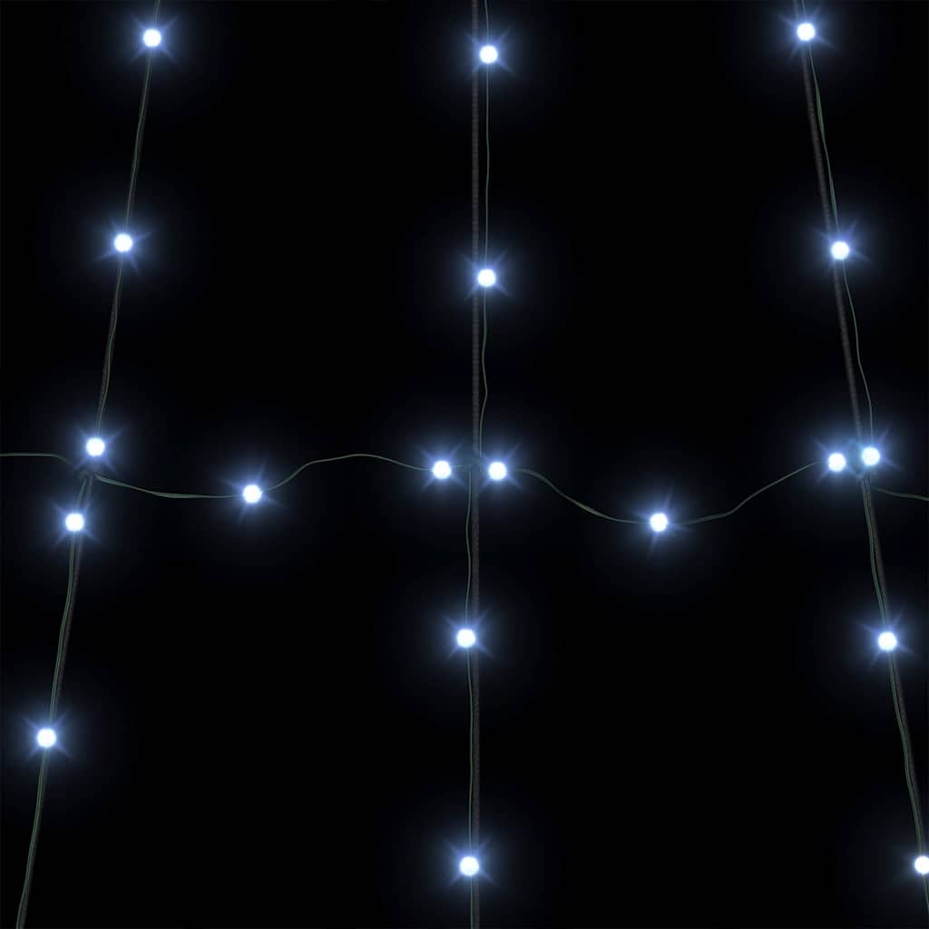 Arbre de Noël LED avec piquets au sol Blanc froid 500 cm Métal - XIOS