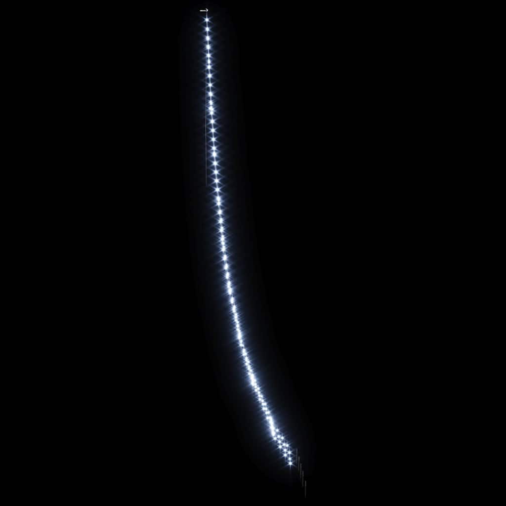Arbre de Noël LED avec piquets au sol Blanc froid 500 cm Métal - XIOS