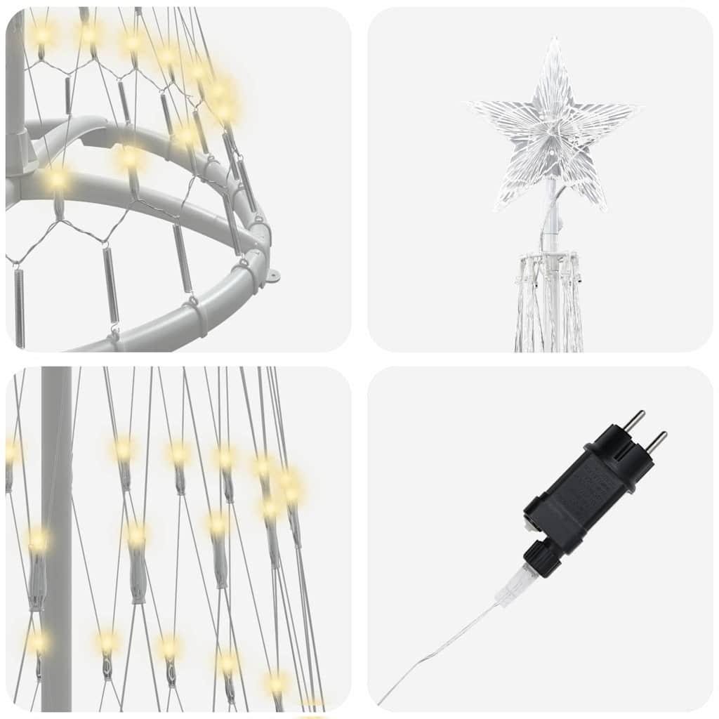 Arbre de Noël LED Blanc chaud 51 x 51 x 190 cm Métal - XIOS